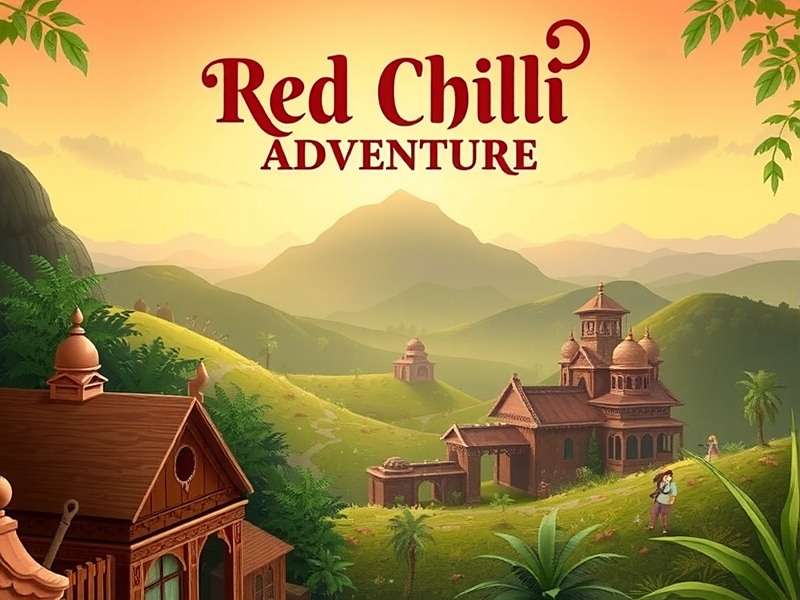Red Chilli Adventure Official Cover Art Red Chilli Adventure Game Cover showing Indian villages, spices, and adventure elements